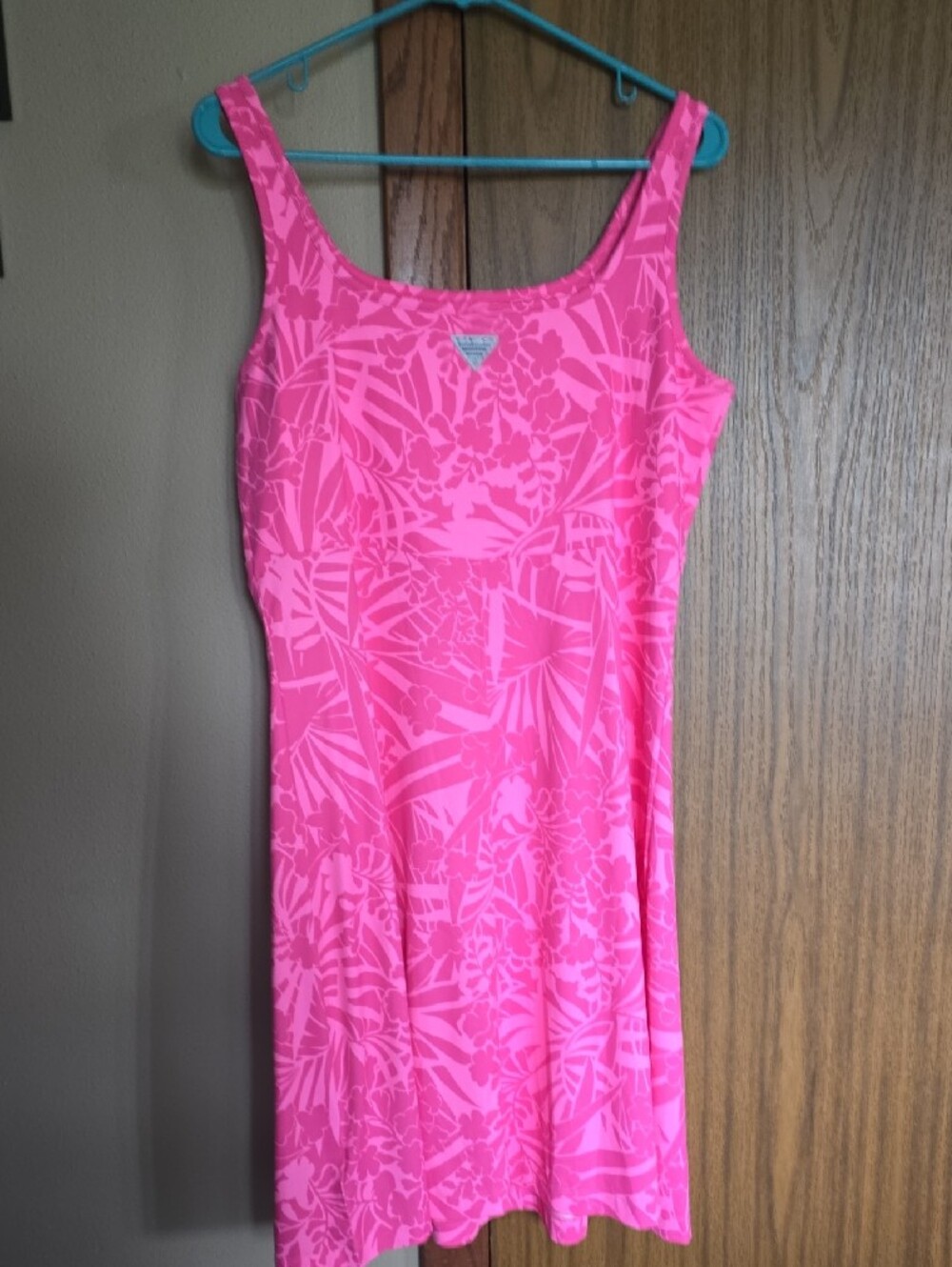 Columbia Pink Tropical-Print Midi Dress - Picture 3 of 5